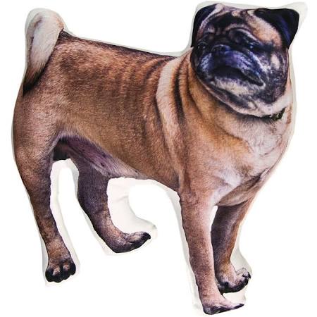 Sshpug 13.5 X 15 In. Pug Dog Shaped Throw Pillow