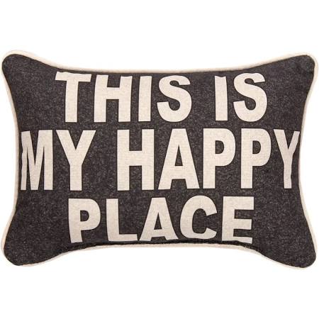 Swtmhp 12.5 X 8.5 In. This Is My Happy Place Decorative Throw Pillow