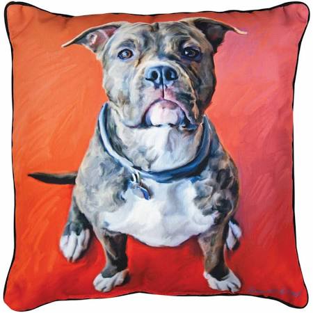 Slkrys 18 In. Kratos At Your Service Terrier Portrait Pillow
