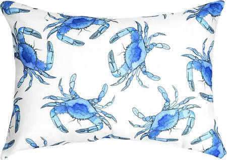 Shblcb 18 X 13 In. Blue Crab Rectangle Pillow