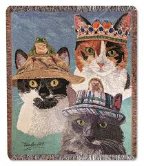 Atcshs 50 X 60 In. Cats In Hats Tap Throw