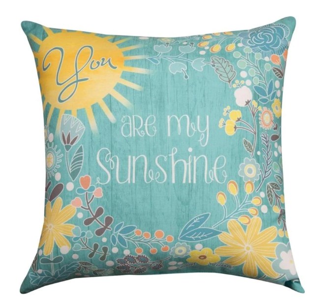Slymss 18 X 18 In. You Are My Sunshine Pillow