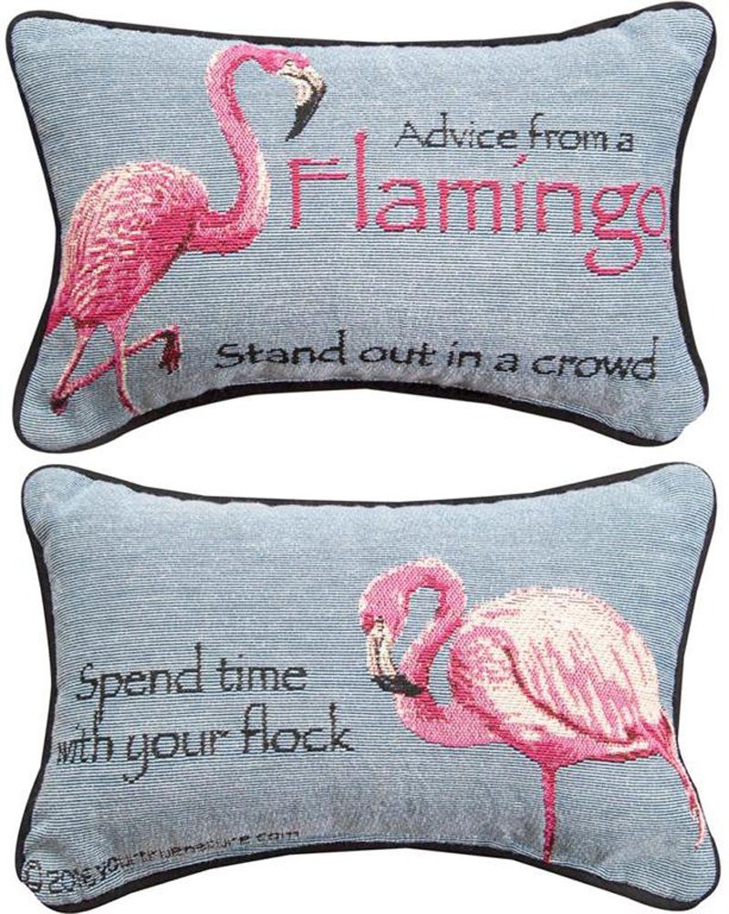 Twafm 12.5 X 8.5 In. Advice From A Flamingo Pillow
