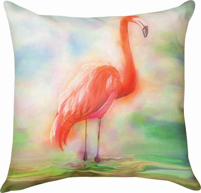 Slcflm 18 X 18 In. Color Splash Flamingo Hal Pillow