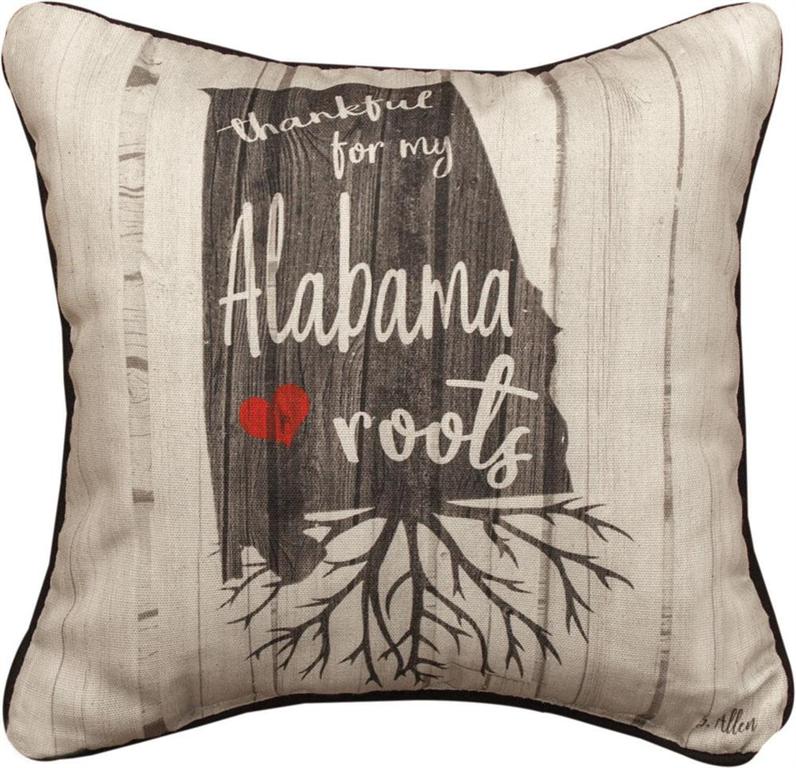 Sdptal 12 X 12 In. Thankful For My Roots Alabama Kal Pillow