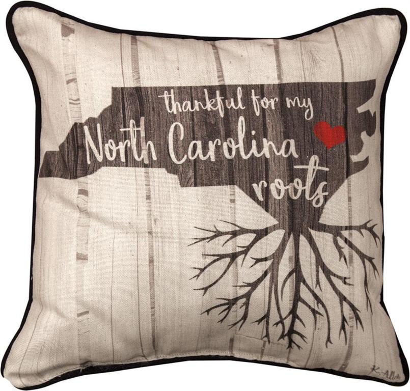 Sdptnc 12 X 12 In. Thankful For My Roots North Carolina Pillow
