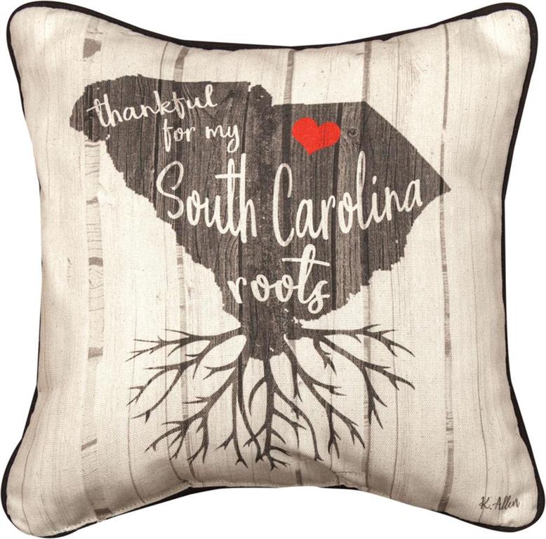 Sdptsc 12 X 12 In. Thankful For My Roots South Carolina Pillow