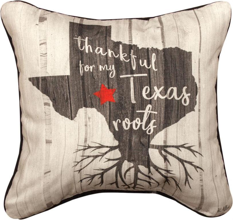 Sdpttx 12 X 12 In. Thankful For My Roots Texas Kal Pillow