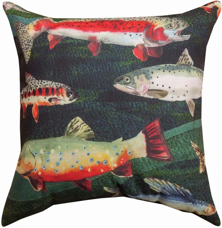 Slgfsh 18 X 18 In. 100 Hr Gone Fishing Mco Pillow