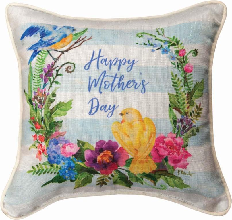 Sdphmb 12.5 X 12.5 In. Happy Mothers Day Bird Brt Pillow