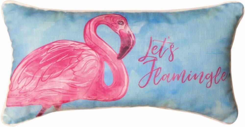 Shlflm 17 X 9 In. Lets Flamingle Pillow