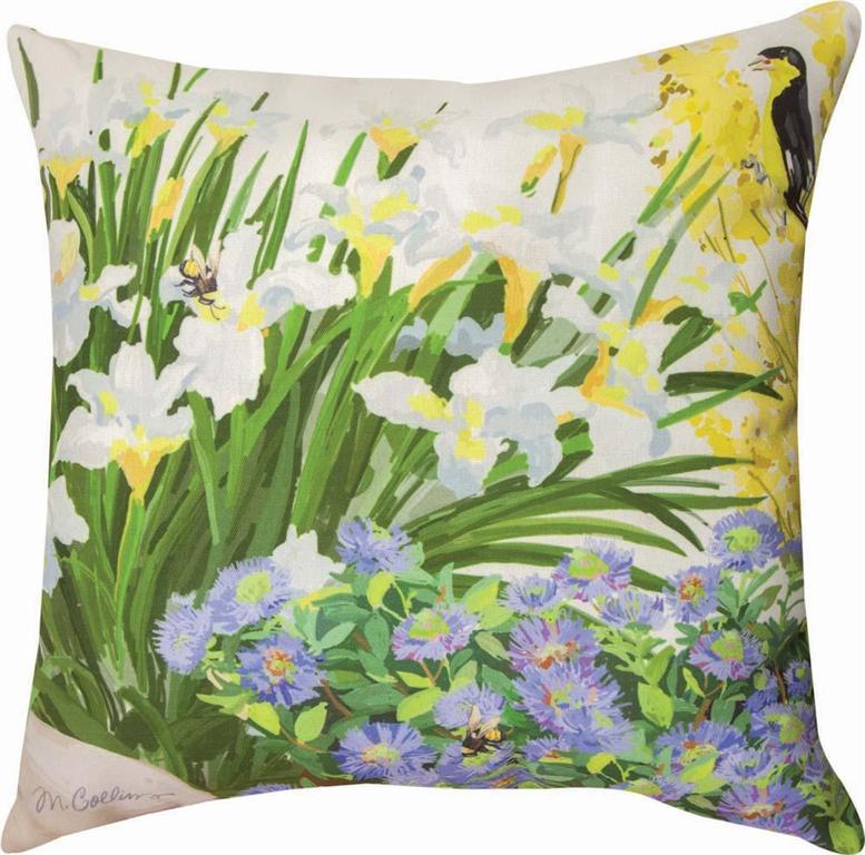 Slcnir 18 X 18 In. California Native Flowers Iris Mco Pillow