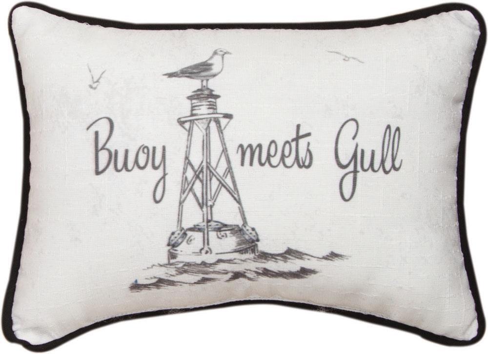 Swbmgl 12.5 X 8.5 In. Buoy Meets Gull Word Pillow