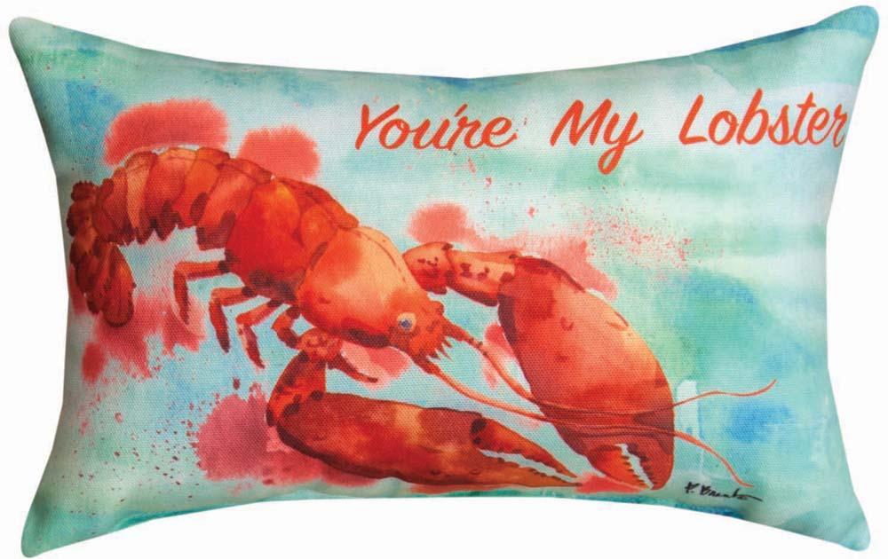 Swymlb 12.5 X 8.5 In. 100 Hr You Are My Lobster Brt Word Pillow