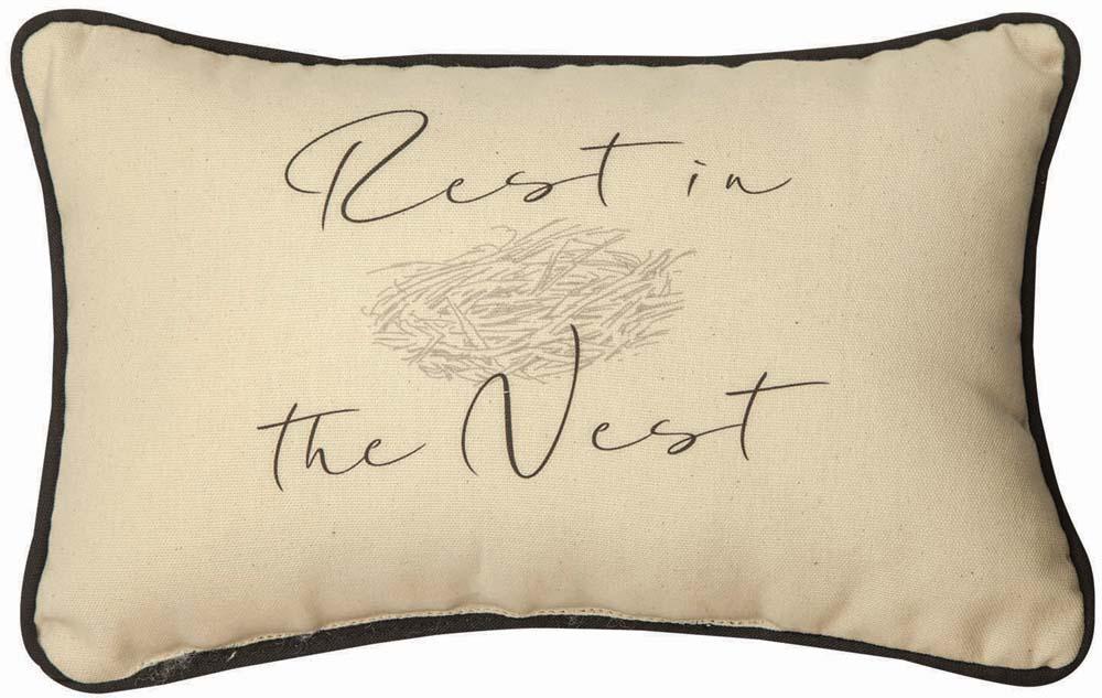 Swrint 12.5 X 8.5 In. Rest In The Nest Dtf Word Pillow