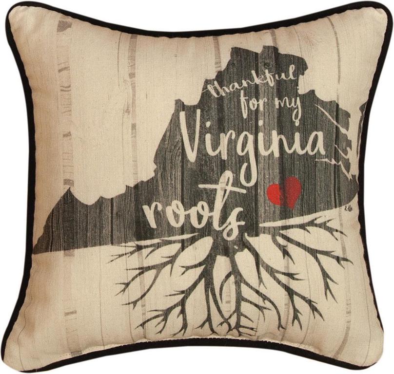 Sdptva 12 X 12 In. Thankful For My Roots Virginia Kal Pillow