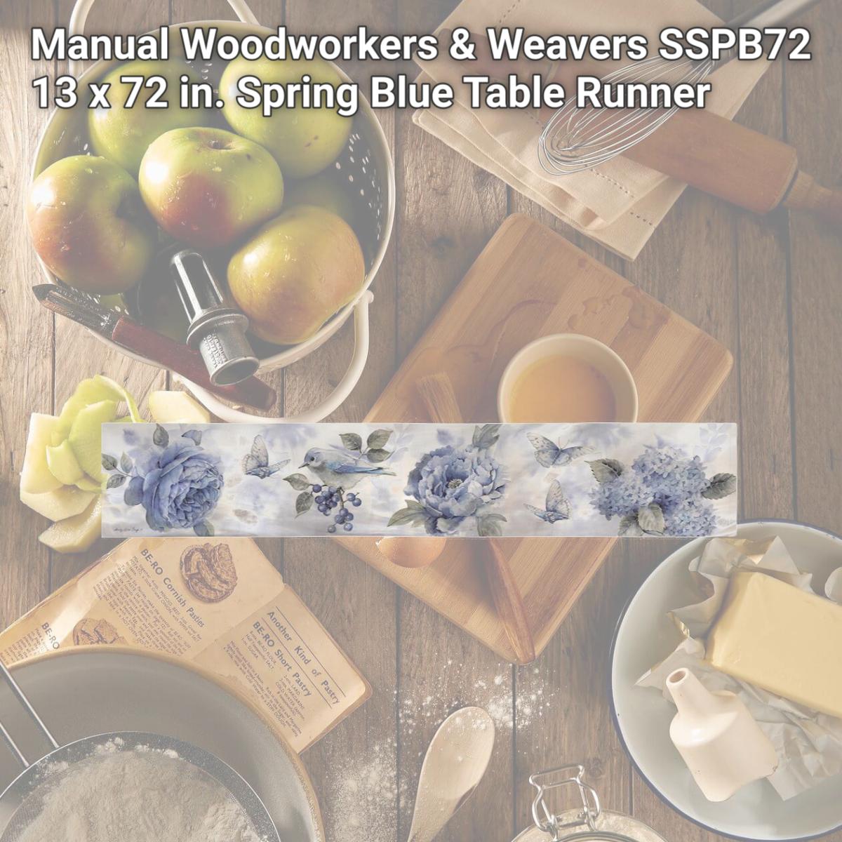 Picture of Manual Woodworkers & Weavers SSPB72 13 x 72 in. Spring Blue Table Runner