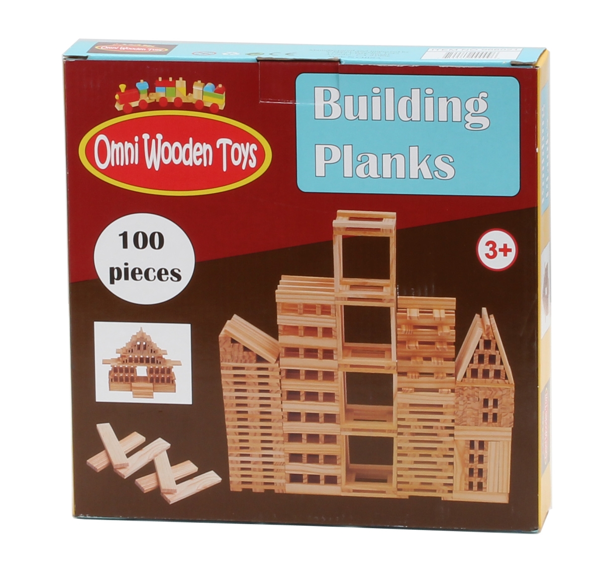 966021 Building Toys Planks, Natural - 100 Piece