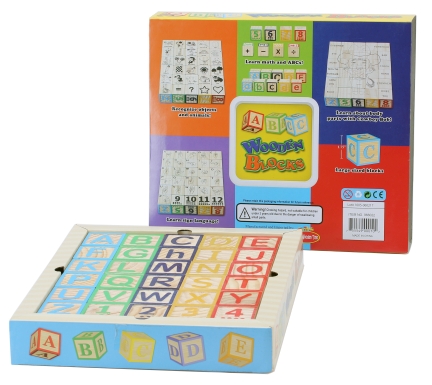966022 1.75 In. Sign Language Abc Educational Wooden Block - 30 Piece