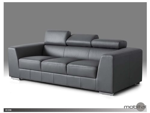 Mobital Soficondgrepremi Icon Premium Leather Sofa, Dark Grey