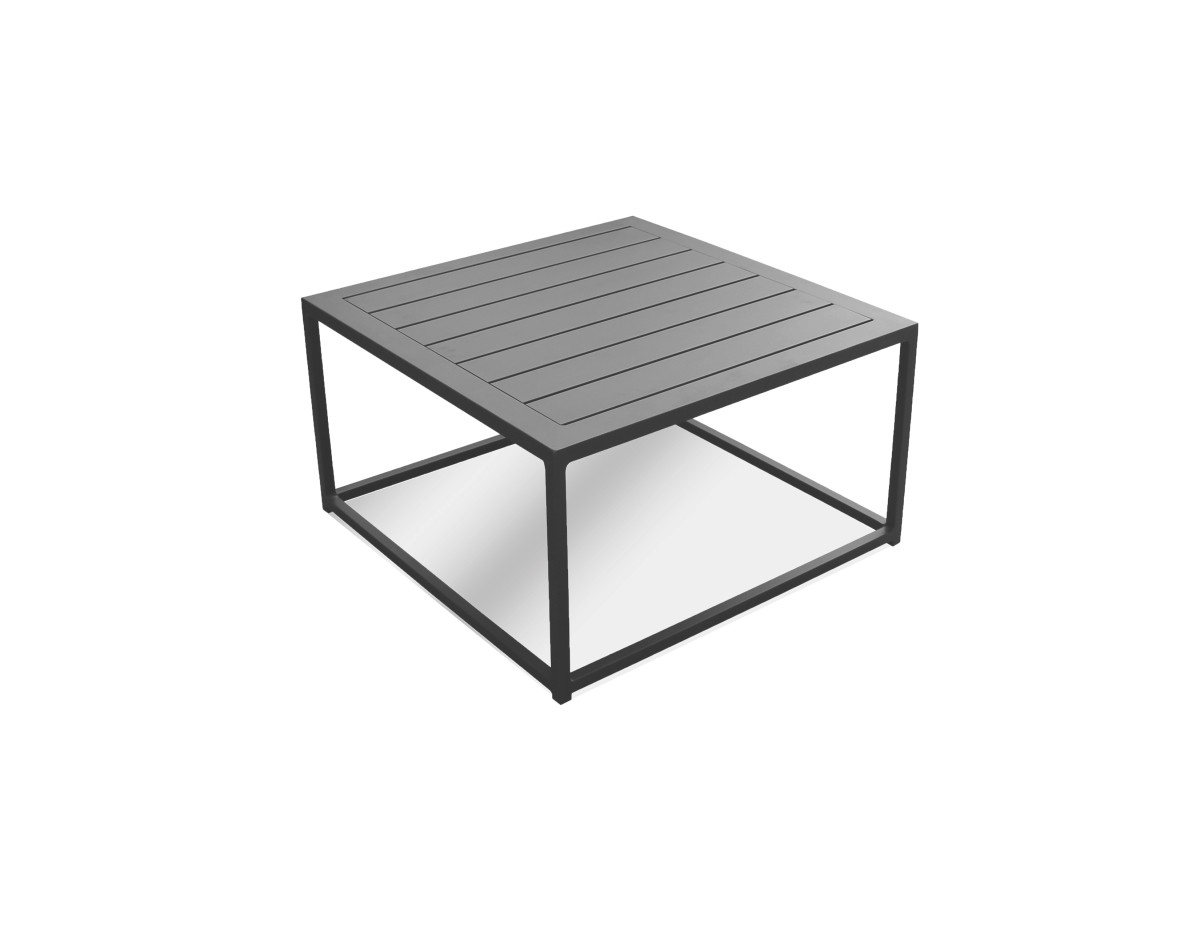 Mobital Wcotofialumgrey Tofino Grey Aluminum Frame Coffee Table - 35.5 X 35.5 X 16 In.