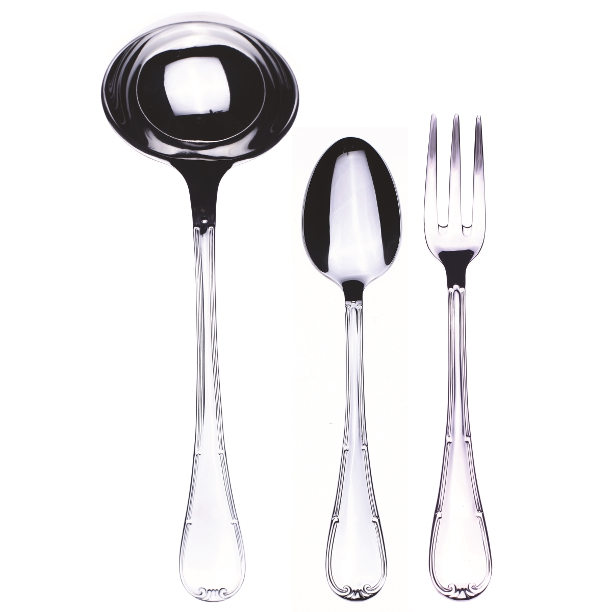 102922003 Raffaello Serving Set Fork Spoon & Ladle - 3 Piece
