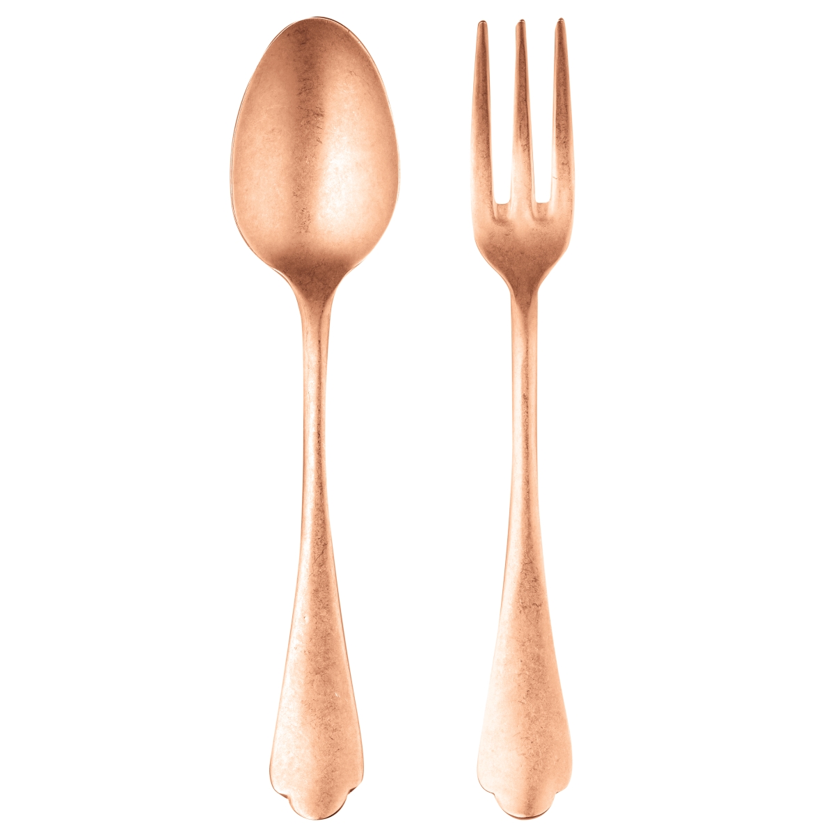 106422110pb Serving Set Fork & Spoon Dolce Vita, Pewter Bronze