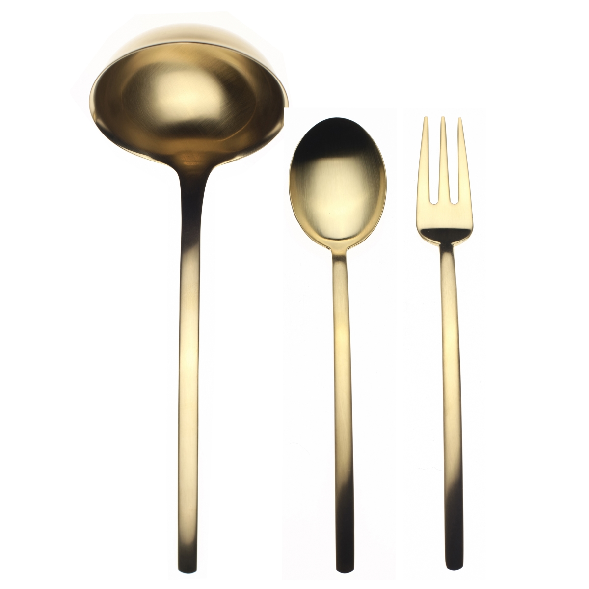 108022003 Fork Spoon & Ladle Due Ice Oro Serving Set - 3 Piece