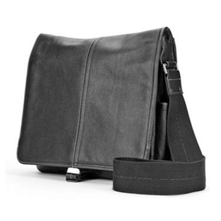 1833-0 Legacy Leather Teddy Shoulder Bag, Black