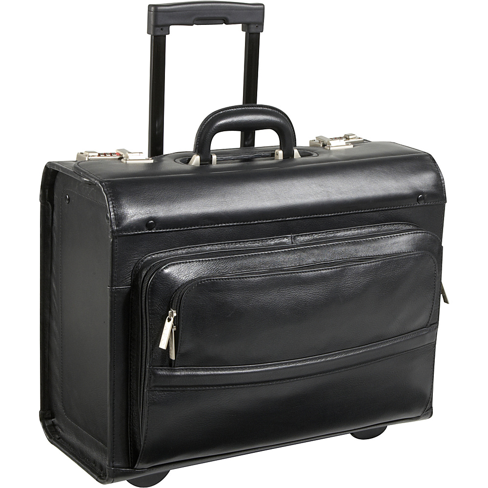 1854-0 Leather Rolling Computer Friendly Catalog Case, Black
