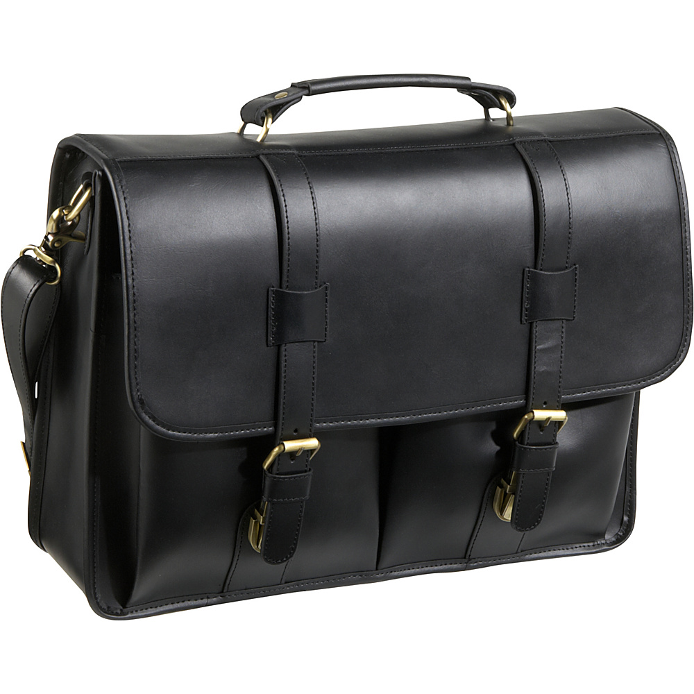 2510-0 Leather Executive Briefcase, Black