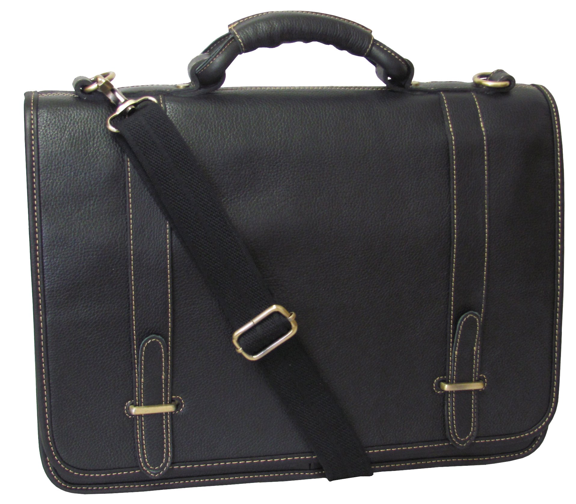 2760-0 Traditional Double Slip-in Executive Briefcase, Black