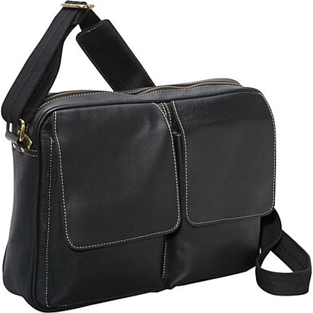 2830-2 Dual Flap Leather Briefcase