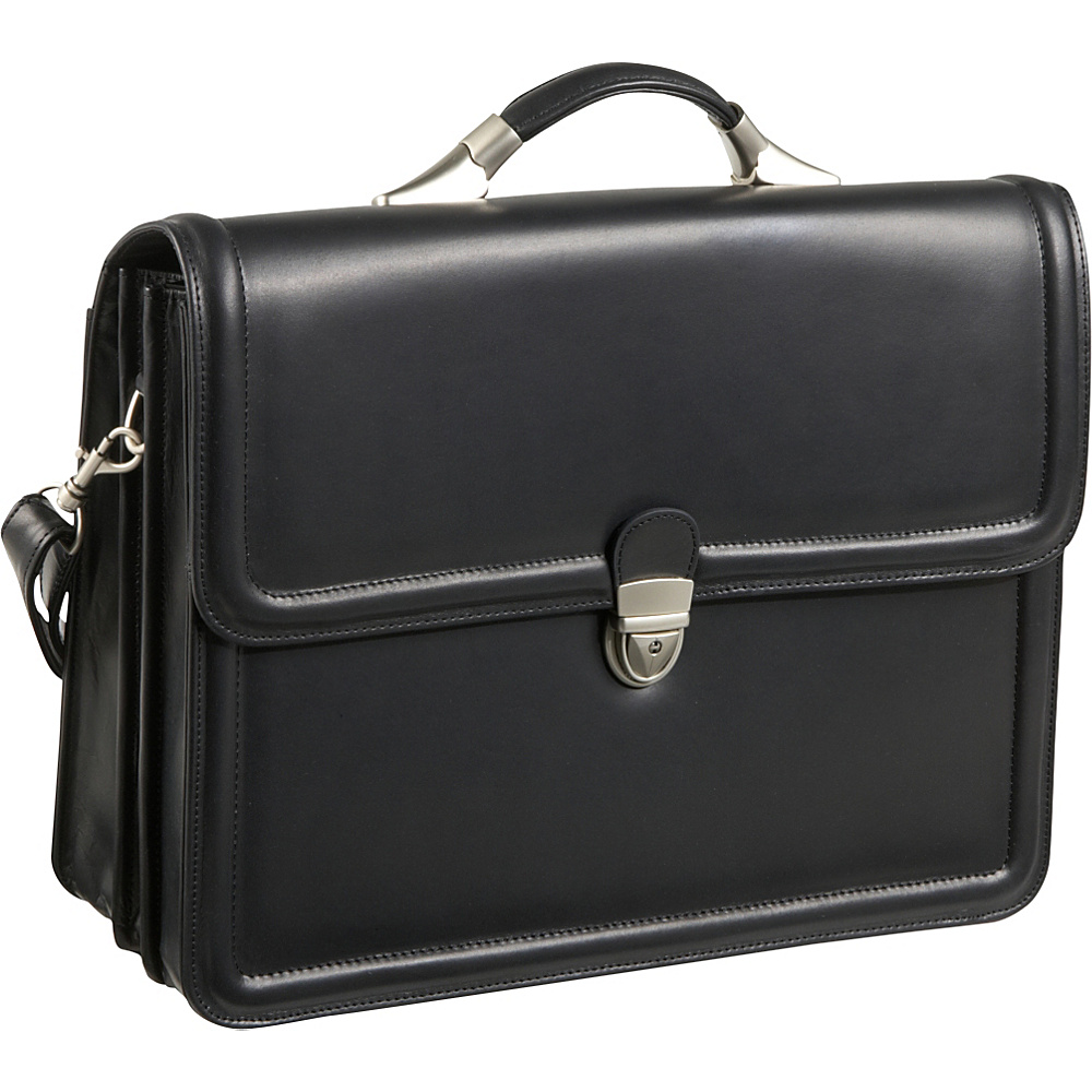 2840-0 Apc Savvy Leather Executive Briefcase, Balck
