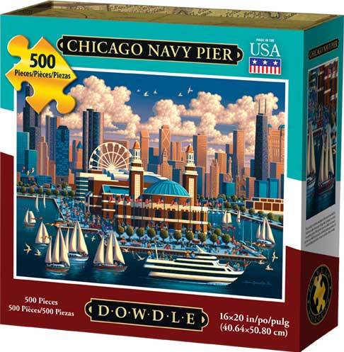 00126 16 X 20 In. Chicago Navy Pier Jigsaw Puzzle - 500 Piece