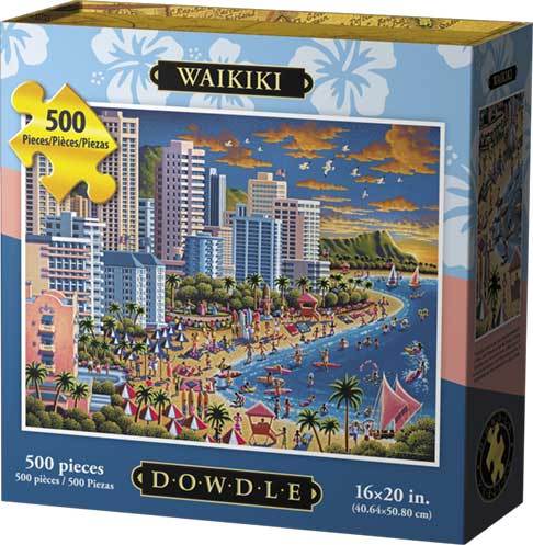 00171 16 X 20 In. Waikiki Jigsaw Puzzle - 500 Piece