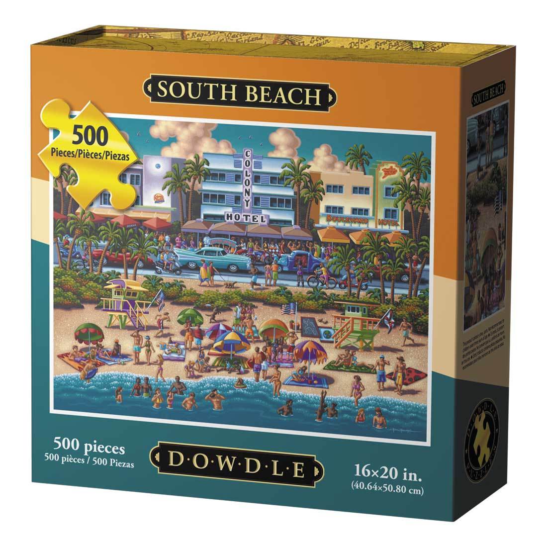00185 16 X 20 In. South Beach Jigsaw Puzzle - 500 Piece