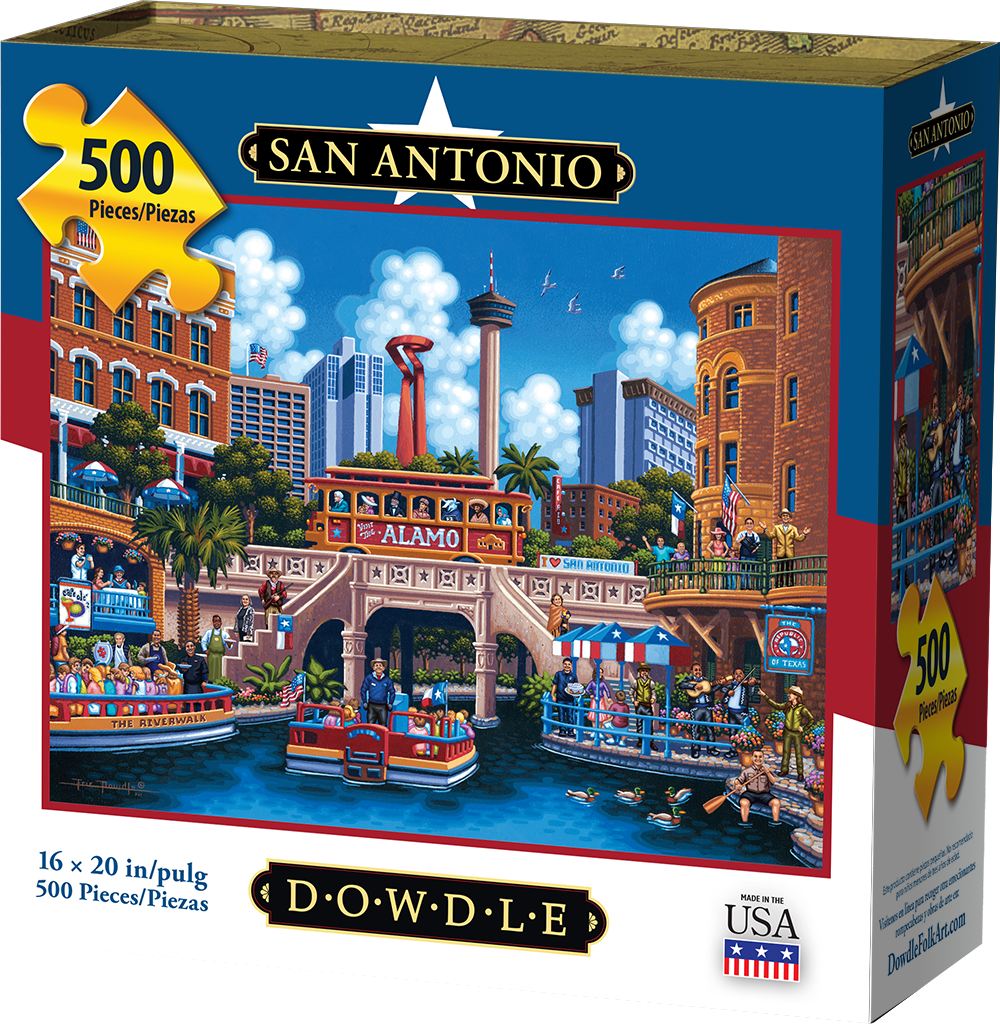 00186 16 X 20 In. San Antonio Jigsaw Puzzle - 500 Piece