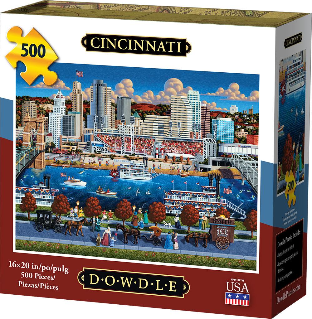 00187 16 X 20 In. Cincinnati Jigsaw Puzzle - 500 Piece