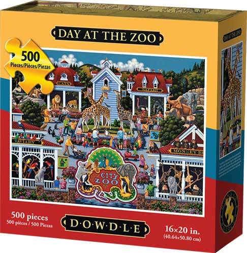 00196 16 X 20 In. Day At The Zoo Jigsaw Puzzle - 500 Piece