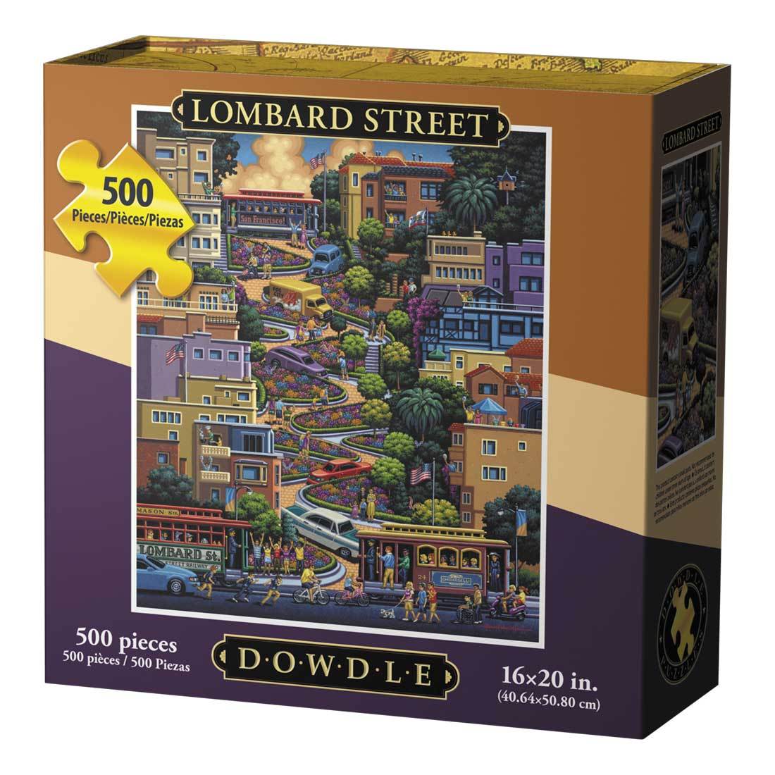 00210 16 X 20 In. Lombard Street Jigsaw Puzzle - 500 Piece