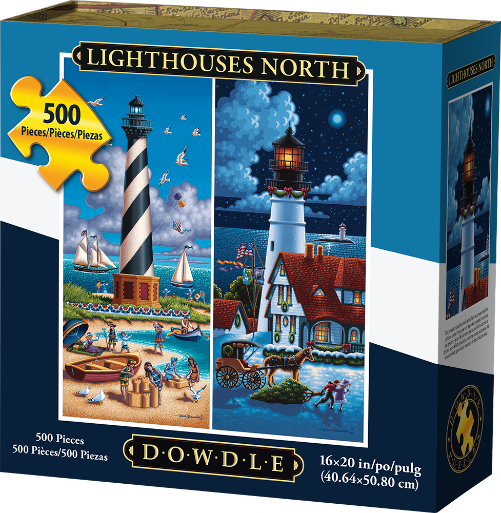 00326 16 X 20 In. Lighthouses North Jigsaw Puzzle - 500 Piece