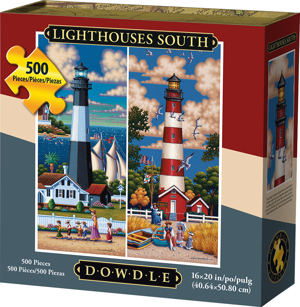 00327 16 X 20 In. Lighthouses South Jigsaw Puzzle - 500 Piece