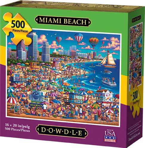 00364 16 X 20 In. Miami Beach Jigsaw Puzzle - 500 Piece