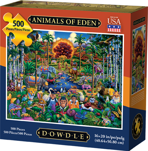 00367 16 X 20 In. Animals Of Eden Jigsaw Puzzle - 500 Piece
