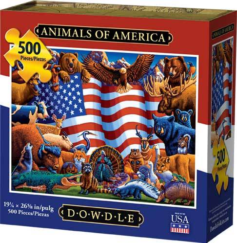 00392 16 X 20 In. Animals Of America Jigsaw Puzzle - 500 Piece