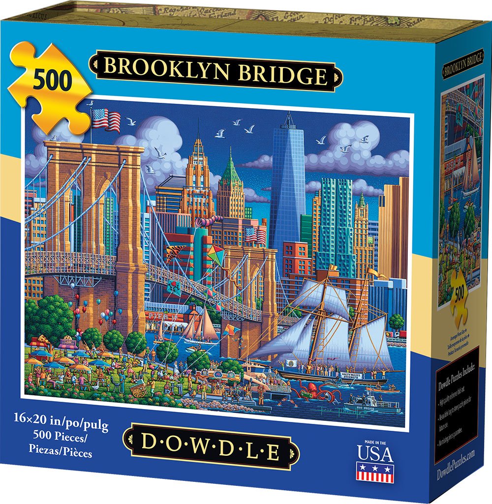 00439 16 X 20 In. Brooklyn Bridge Jigsaw Puzzle - 500 Piece