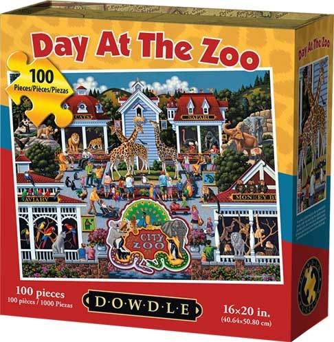 30196 16 X 20 In. Day At The Zoo Jigsaw Puzzle - 100 Piece