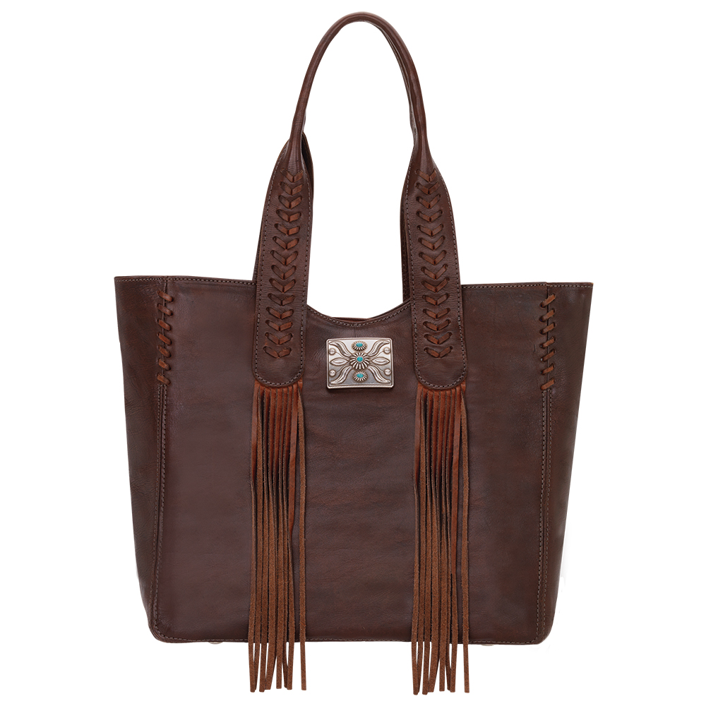 5985915 Mohave Canyon Large Zip Top Tote, Chestnut Brown