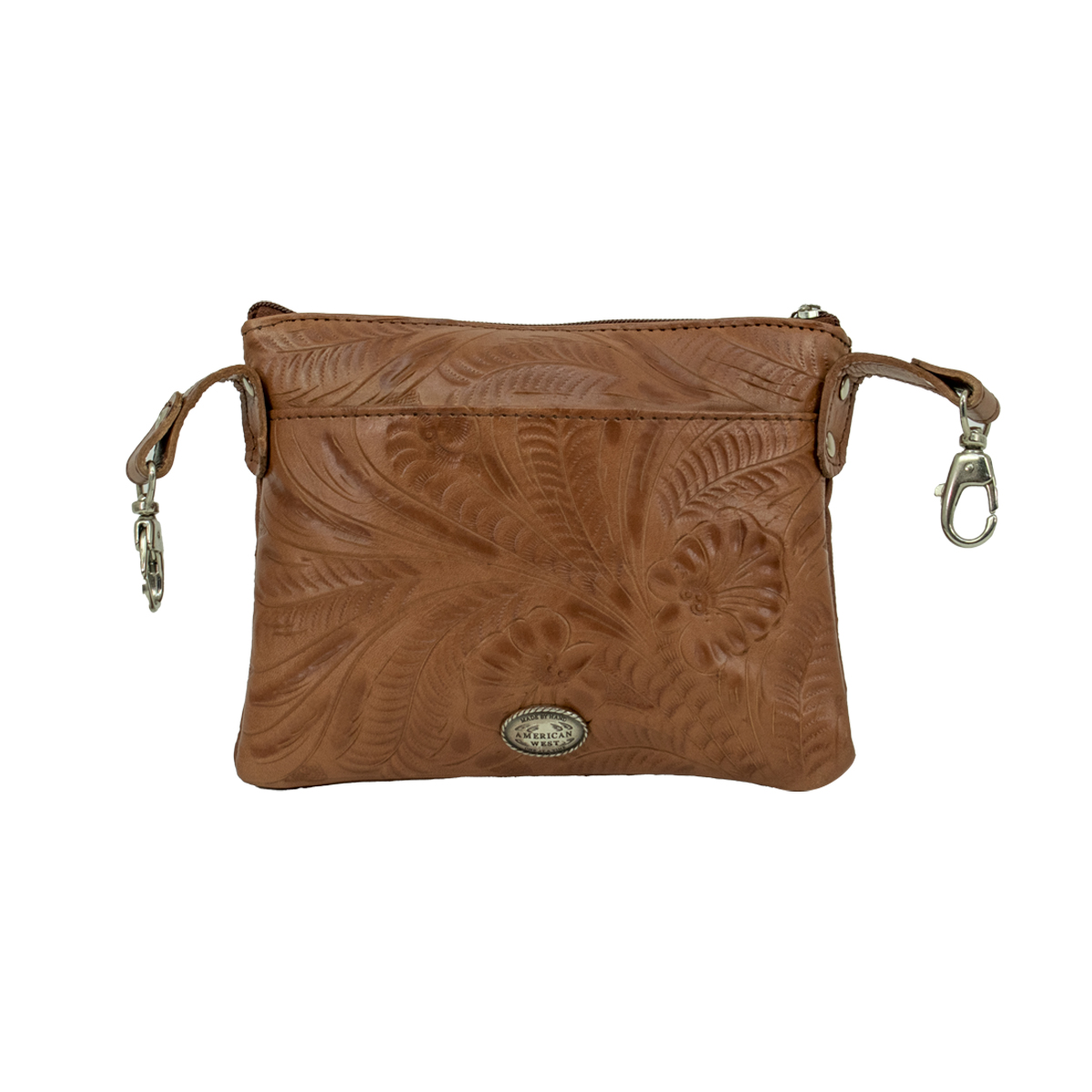 Picture of American West 1465884 24 in. Hitchin Post Trail Rider Crossbody & Hip Bag&#44; Brown